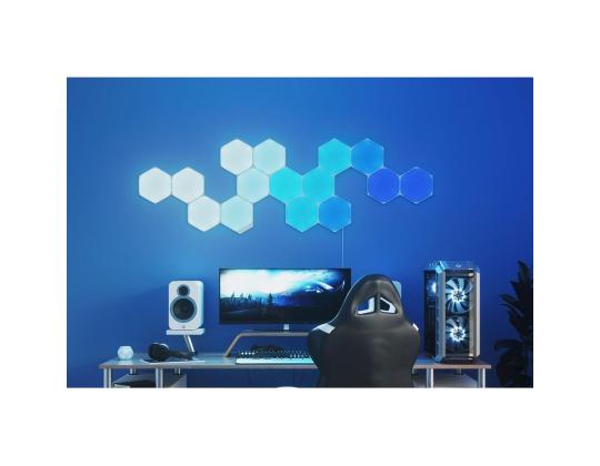 Nanoleaf Shapes Hexagons, 9 paneelia, valkoinen - Älykäs kevyt aloitussarja