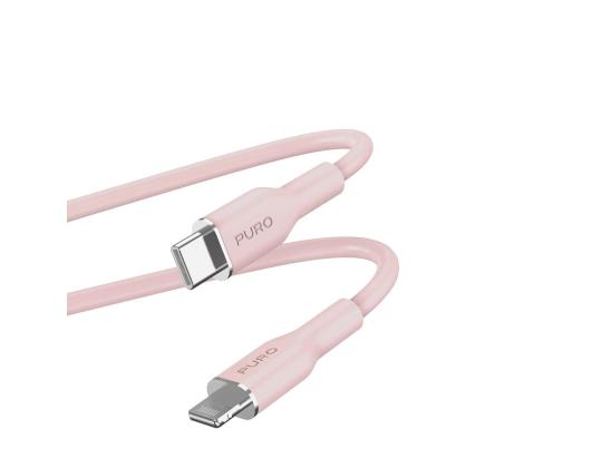 Puro SOFT, USB-C, Lightning, 1,5 m, pinkki - Kaapeli
