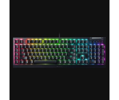 Razer BlackWidow V4 X, vihreä kytkin, mekaaninen, US, musta - Näppäimistö
