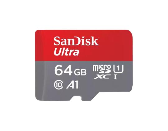 SANDISK Ultra microSD SD-sovittimella, 64 Gt - Mälukaart