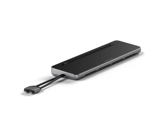 Satechi Dual Dock Stand, USB-C, 75 W, harmaa - Kannettavan tietokoneen telakointi