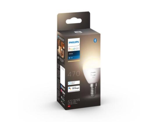 Philips Hue White Luster, kiiltävä, P45, E14, valkoinen - Älykäs valo