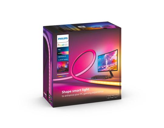 Philips Hue Play Gradient PC Lightstrip, 3x 24´´-27´´, musta/valkoinen - LED-valonauha PC:lle
