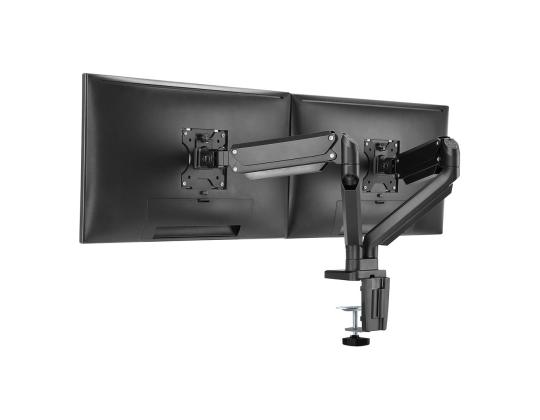 Deltaco Dual Gas Spring, 17"-32", 8 kg, 2 monitoria, must - Monitori lauakinnitus