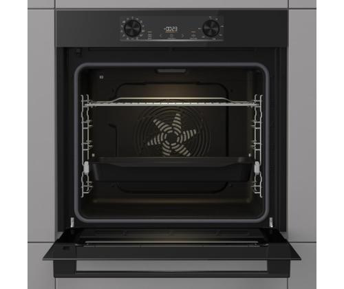 Gorenje, 77 L, pyrolyyttinen puhdistus, musta - Integroitu uuni