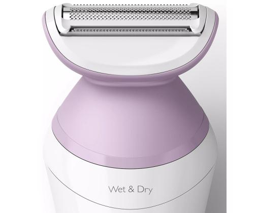 Philips Lady Shaver Series 6000, märkä- ja kuivakäyttö, valkoinen/violetti - Johdoton parranajokoneet