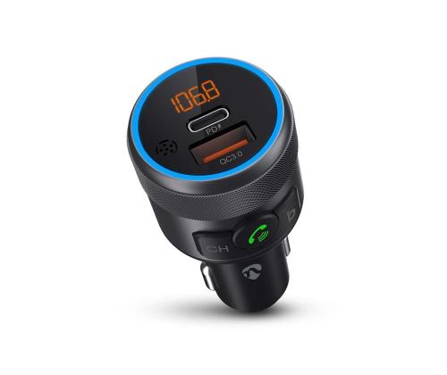 Nedis Car FM Transmitter, musta - FM-lähetin - FM-lähetin