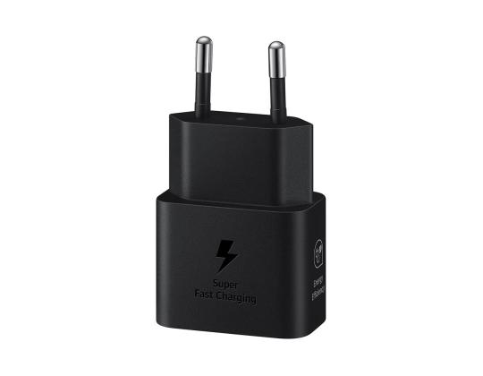Samsung, USB-C, 25 W, musta - Virtalähde ja USB-C-kaapeli