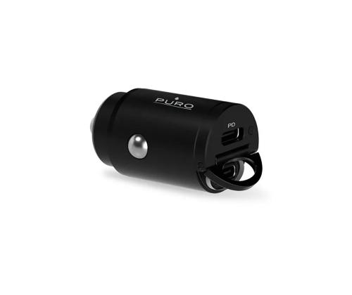 Puro Mini Autolaturi, 2x USB-C, 30W, musta - Autolaturi