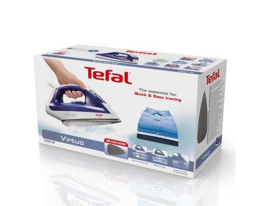 Tefal Virtuo, 1800 W, sininen/valkoinen - Höyrysilitysrauta