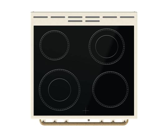 Gorenje, 11 toimintoa, 71 L, leveys 60 cm, beige - Keraaminen liesi