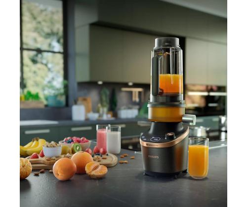 Philips Flip&Juice, 1500 W, musta - Tehosekoitin + 2 toGo-pulloa