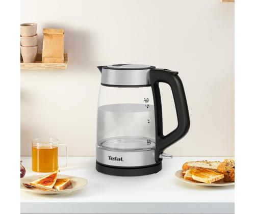 Tefal, 1,7 L, musta - Lasinen vedenkeitin