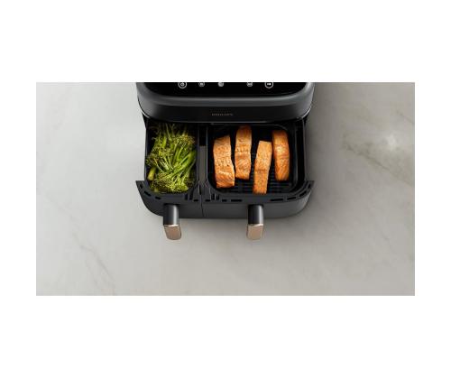 Philips 3000 Series Dual Basket Airfryer, 9 L, 2750 W, kaksi koria, musta - Kuumailmapannu