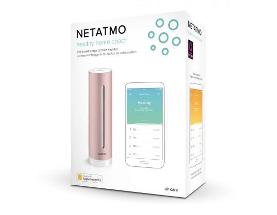 Netatmo Smart Indoor Air Quality Monitor, ruusukulta - Älykäs sisäilman laatumittari