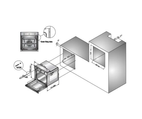 Schlosser, 50 L, valkoinen - Integroitu uuni