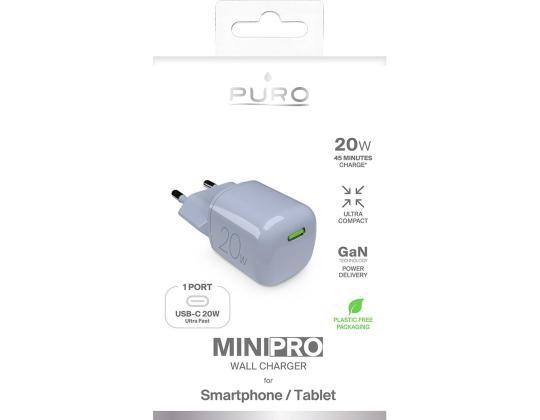 Puro MiniPro, USB-C, 20 W, sininen - Virtalähde