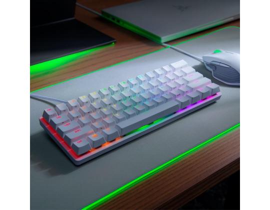 Razer Huntsman Mini Mercury Edition, Red Switch, RUS, valkoinen - Juhtmega klaviatuur