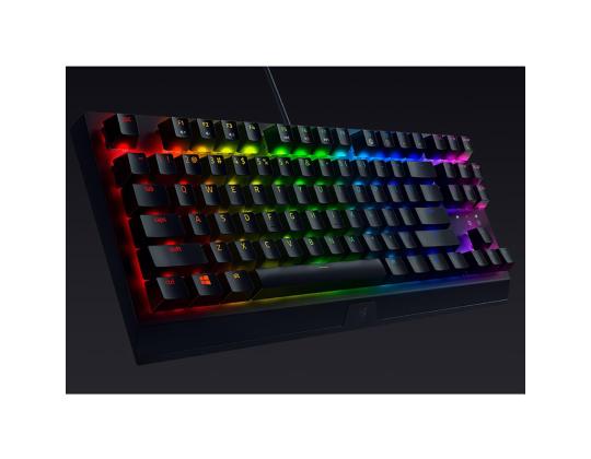 Razer BlackWidow V3 TKL Razer Green Switch, RUS, must, RGB - Mehaaniline klaviatuur