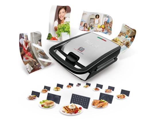 Tefal Snack Collection, 700 W, ruostumaton teräs - Sandwich-grilli vaihdettavilla levyillä