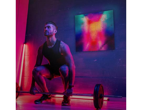 Twinkly Squares, 3 paneelia, IP20, laajennussarja, musta - Älykkäät valopaneelit