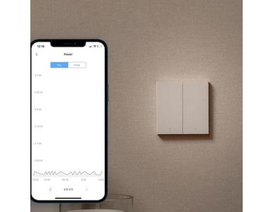 Aqara Smart Wall Switch H1, neutraalilla, 2 kytkintä - Smart seinäkytkin