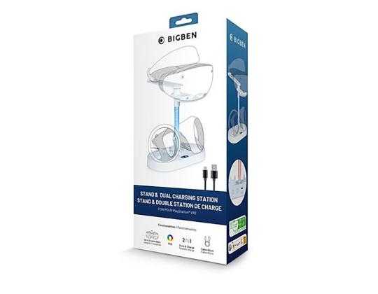 Bigben Nacon Stand & Dual Charging Station, PS VR2, valkoinen - Jalusta ja etälaturi