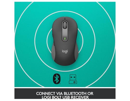 Logitech Signature M650, hiljainen, musta - Langaton optinen hiiri