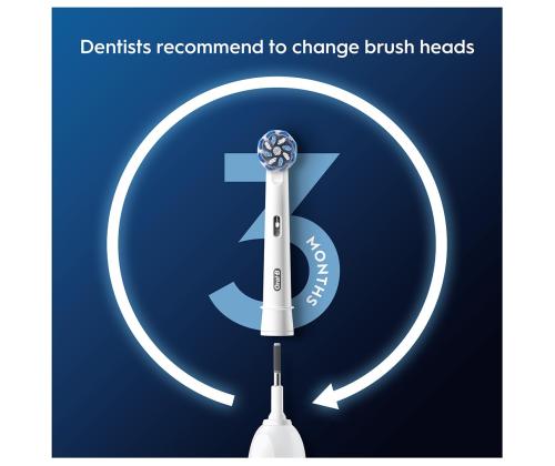 Braun Oral-B Sensitive Clean Pro, 2 kpl, valkoinen - Varaharjat