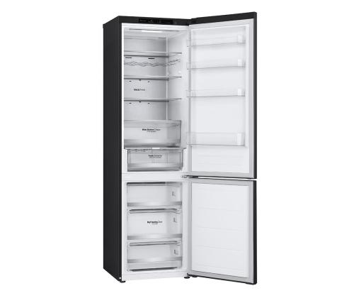 LG, NoFrost, 387 L, korkeus 203 cm, musta - Jääkaappi ja pakastin