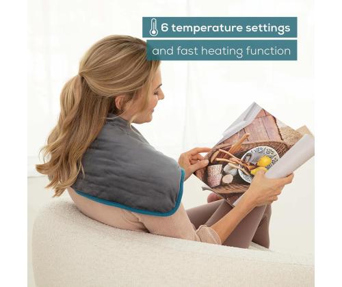 Beurer HK 145 Cosy Weight Green Planet, harmaa - vartalonlämmitin, jossa on paino