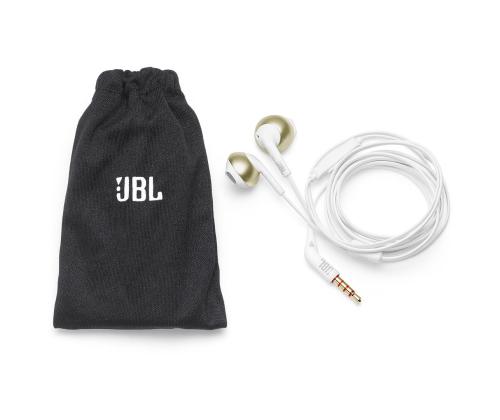 JBL Tune 205, valkoinen/kultainen - In-ear kuulokkeet