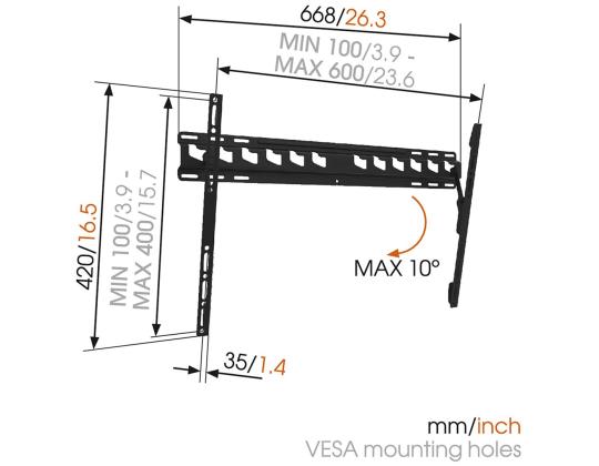 TV-seinäteline Vogel´s MA4010 (40-65")