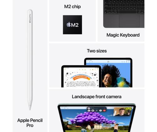 Apple iPad Air 13´´ (2024), M2, 128 GB, WiFi + 5G, hall - Tahvelarvuti