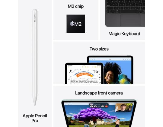 Apple iPad Air 13´´ (2024), M2, 128 Gt, WiFi + 5G, lilla - Tahvelarvuti