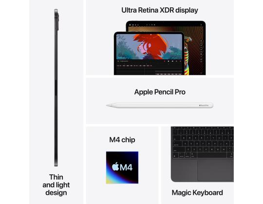 Apple iPad Pro 13", M4 (2024), 512 Gt, kiiltävä, Wi-Fi, musta - tabletti