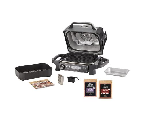 Ninja Woodfire, musta - Sähkökäyttöinen ulkogrilli