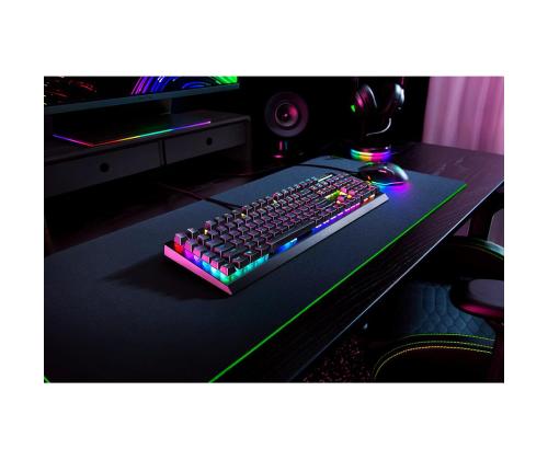 Razer BlackWidow V4 X, vihreä kytkin, mekaaninen, US, musta - Näppäimistö