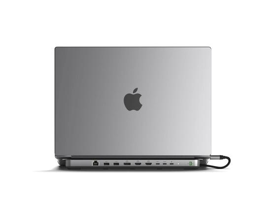 Satechi Dual Dock Stand, USB-C, 75 W, harmaa - Kannettavan tietokoneen telakointi