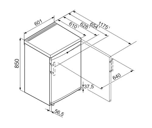 Liebherr, 145 L, korkeus 85 cm, valkoinen - Jääkaappipakastin