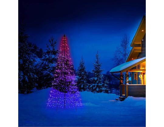 Twinkly Light Tree 3D, 450 LED, IP44, 3 m, musta - Älykäs joulukuusi