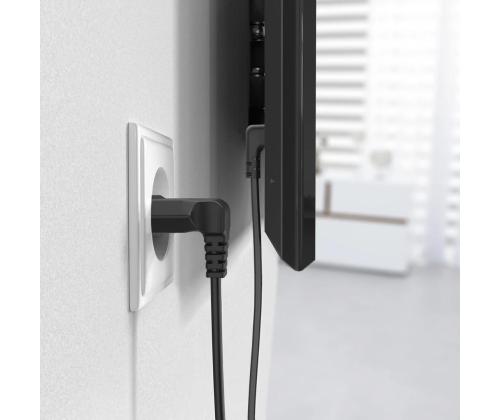 Hama Virtajohto, 2-nastainen 90°, 1,5 m, musta - Virtajohto