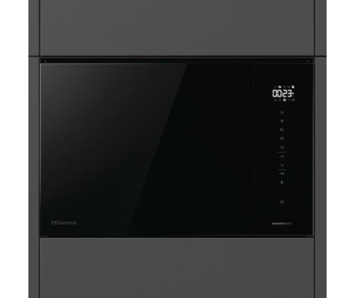Hisense, 25 L, 1450 W, musta - Integroitu mikroaaltouuni, jossa on grilliritilä