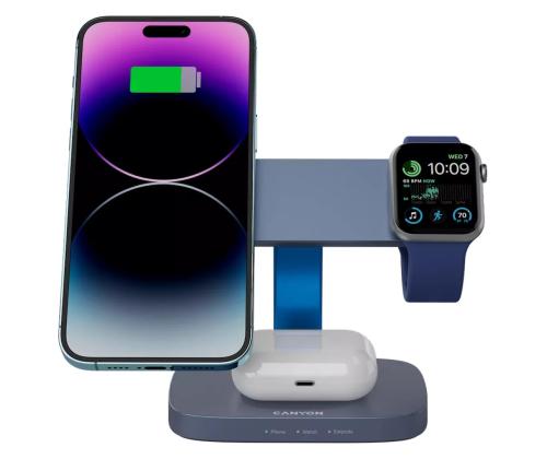 Canyon WCS-310, tummanharmaa/sininen - Langaton latausteline