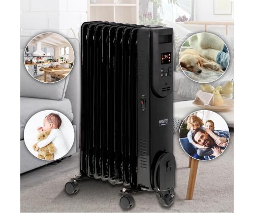 Camry, 9 kylkiluuta, 2000 W, musta - Öljylämmitin