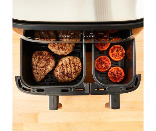 Tefal Dual Easy Fry & Grill Air Fryer, 8,3 L, ruostumatonta terästä - Kuumailmafritti