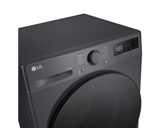 LG, 10 kg / 6 kg, syvyys 56,5 cm, 1400 rpm, musta - Pesukone kuivausrummulla