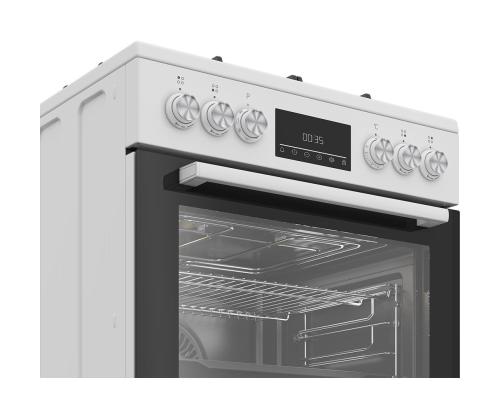 Beko, 72 L, leveys 60 cm, valkoinen - Kaasukeittotaso ja sähköuuni