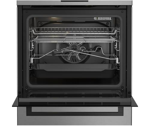 Beko, 72 L, leveys 60 cm, ruostumatonta terästä - Kaasukeittotaso, jossa on sähköuuni