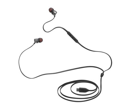 JBL Tune 310C USB-C in-ear, musta - Langalliset kuulokkeet -
